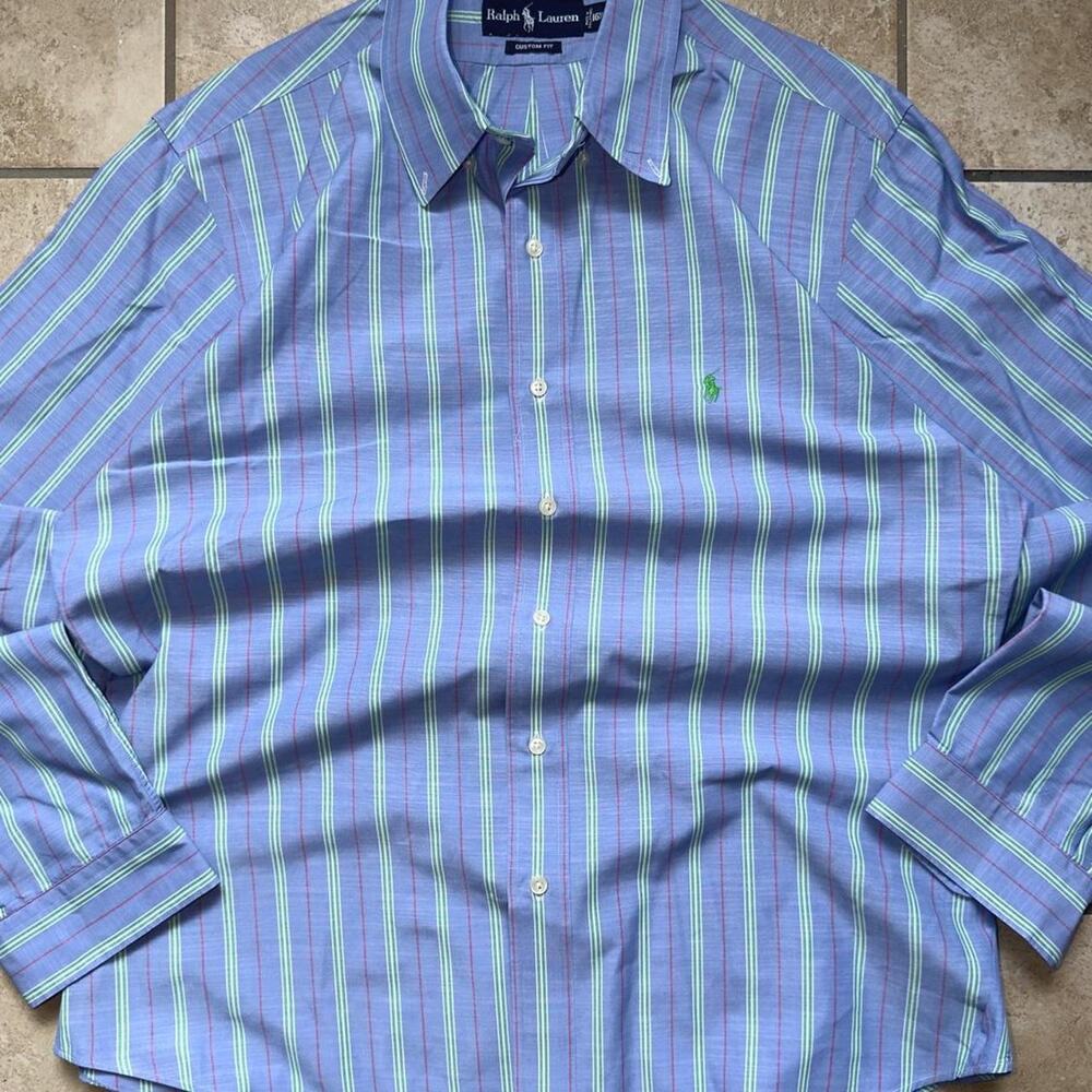 Ralph Lauren Custom Fit Button Up Dress Shirt - Size L (16 1/2)